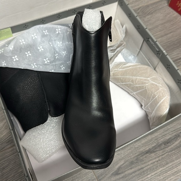 Womens Graceyy Faux Leather Ankle Boots Black - Picture 5 of 7